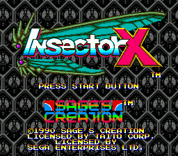 Insector X Title Screen